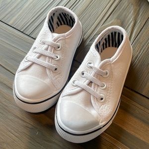 White canvas sneakers